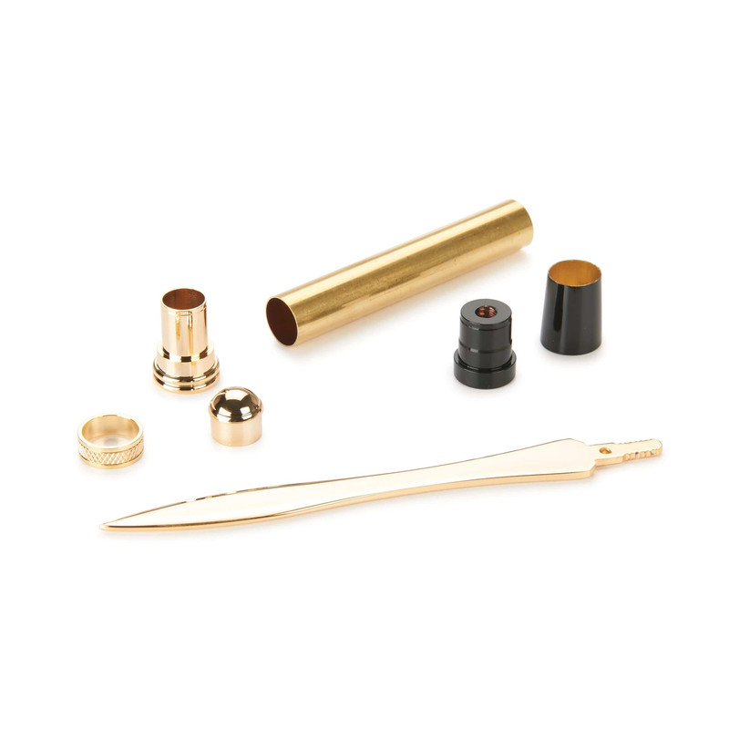Wall St II Letter Opener Turning Kit - Finish:Woodcraft Gold